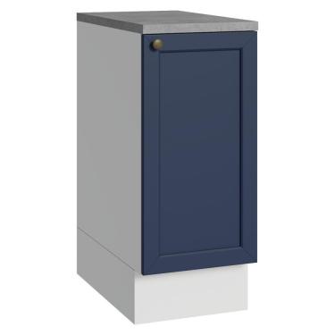 Imagem de Balcão De Cozinha 35 Cm 1 Porta Branco/azul Vik Madesa Branco/azul