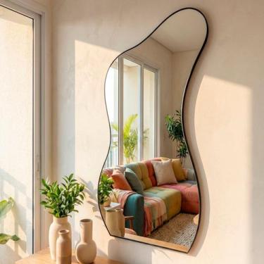 Imagem de Espelho Orgânico Decorativo Grande Pinterest 60x110  Curves - REI DOS 