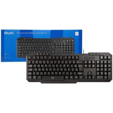 Imagem de Teclado Multimídia Multi, USB, Preto - TC206