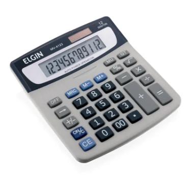 Imagem de Calculadora de Mesa Elgin, Com Visor, 12 Dígitos, Solar Bateria, Caixa - 42MV41230000