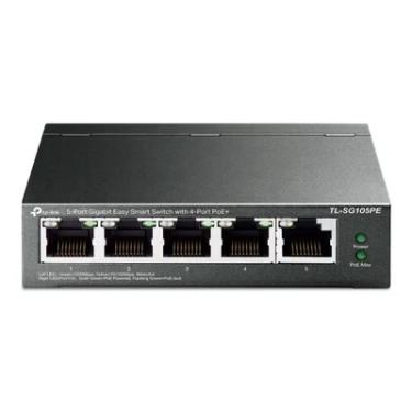 Imagem de Switch Gigabit, Easy Smart 10/100/1000 C/ 5 Portas (sendo 4 Poe) - Tl-sg105pe SMB
