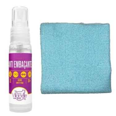 Imagem de Kit Antiembaçante Óculos e Celulares com Pano Microfibra Cor:Azul Clar