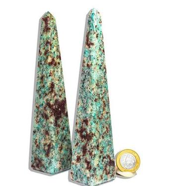 Imagem de Obelisco Amazonita Paraiba Natural 18 a 20 cm 400 a 600g - B - Cristai