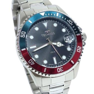 Imagem de Relógio Technos Masculino Analógico Acqua Prateado 2415DZ/1P, Prateado