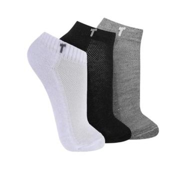 Imagem de Kit/3 Meia Cano Curto Trifil T7016K Unissex Básica Atoalhada Algodão T