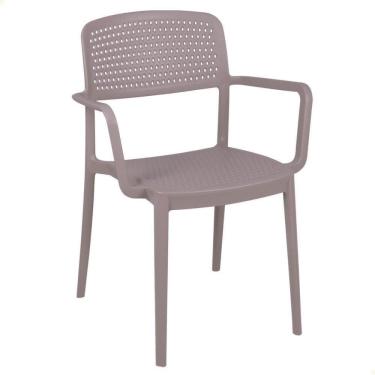 Imagem de Cadeira Serena Tramontina Em Polipropileno Camurça Com Braços 92097210