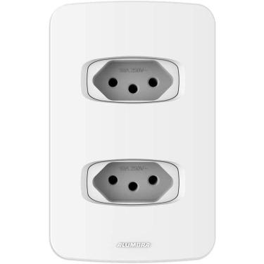 Imagem de Conjunto Tomada Dupla 20A 2P+T Branca Gracia 85336 Alumbra