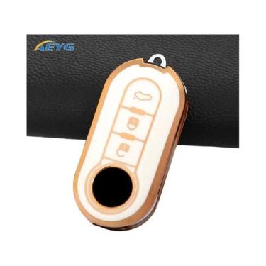 Imagem de Capa De Chave De Carro De Luxo Para Fiat 500, Ducato, Panda, 500L, Pun
