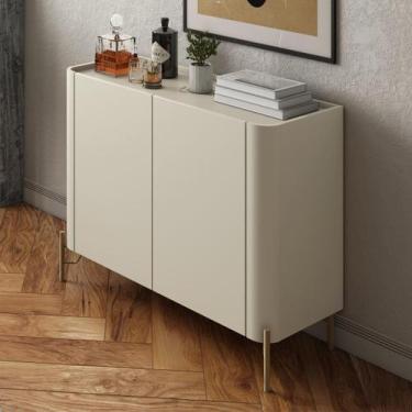 Imagem de Balcão Buffet com 2 Portas 98,5cm Pés em Metal 100% MDF - Casa Lar Inc