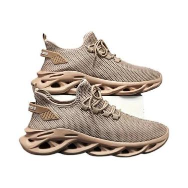 Imagem de Tênis Masculino Preto Respirável Leve Em Malha Para Corrida, Caminhada