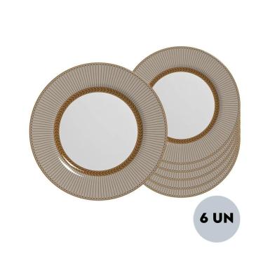 Imagem de Jogo C-6 Pratos Raso Fendi Plus Cerâmica Alleanza 30cm