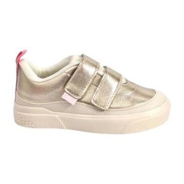 Imagem de Tênis Pampili Infantil Yumi 721 Estilo para Meninas, Dourado, 21