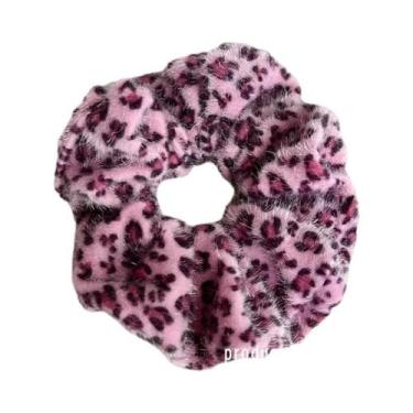 Imagem de Elástico De Cabelo Feminino Macio E Elástico Com Estampa De Leopardo P
