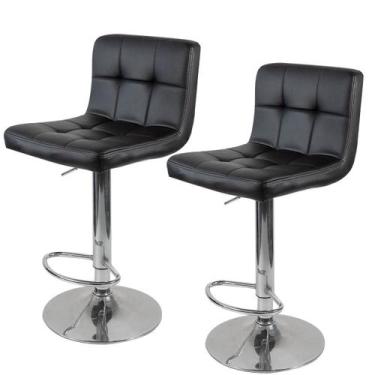 Imagem de Kit 2 Banquetas Gomos para Cozinha Preta - Universal Mix