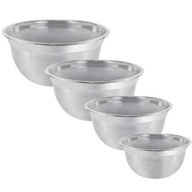 Imagem de Conjunto Com 4 Tigelas Bowls Potes Em Aço Inox Gourmet Mix
