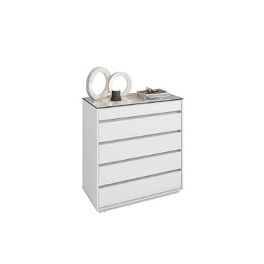 Imagem de Comoda Belize 5 Gavetas Branco - Casa D Móveis