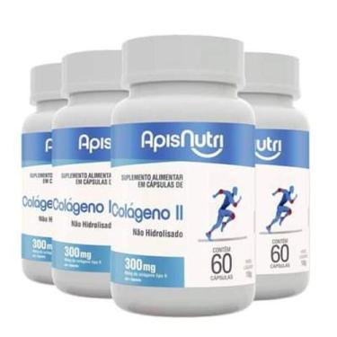 Imagem de 4x Colágeno Tipo 2 ( II ) - Não Hidrolisado 60 Cápulas - ApisNutri