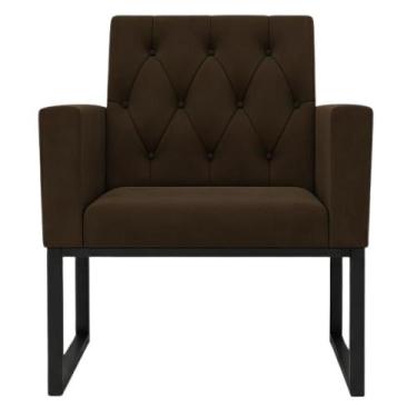 Imagem de 1 Poltrona para Recepção Thais com Base de Ferro Preto Resistente - Mó