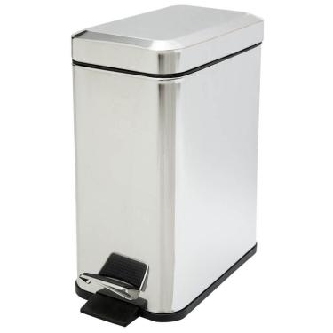 Imagem de Lixeira Retangular 5 Litros Aço Inox Slin Kala
