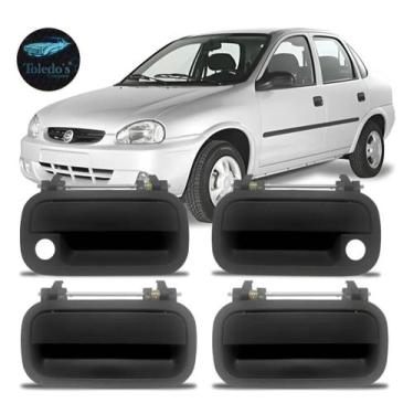 Imagem de Kit 04 Maçanetas Externas Corsa 1994 á 2005 / Vectra 1993 á 1996 . - C