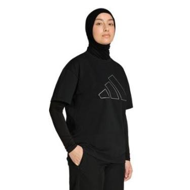 Imagem de Camiseta Adidas Primelift Essentials Workout Oversized Logo-Feminino