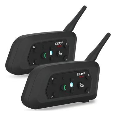 Imagem de Par De Intercomunicador Capacete Moto Ejeas V6 Pro+ 800m Blu - Congrat