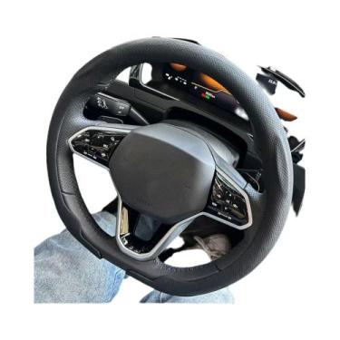 Imagem de Capa De Volante De Carro Universal Em Couro Respirável Antiderrapante 