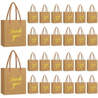 Imagem de Bolsa de presente Honoson Mini Thank You Paper Foil 10x7x11,5 cm 60 un
