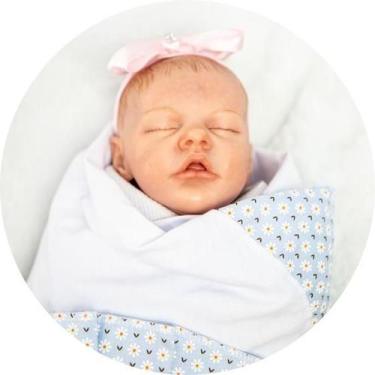 Imagem de Bebe Reborn Menina Realista Recem Nascida Muito Linda - Mundo Azul E R