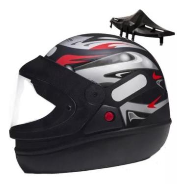 Imagem de Capacete San Marino Automático Preto Original Com Narigueira, 60