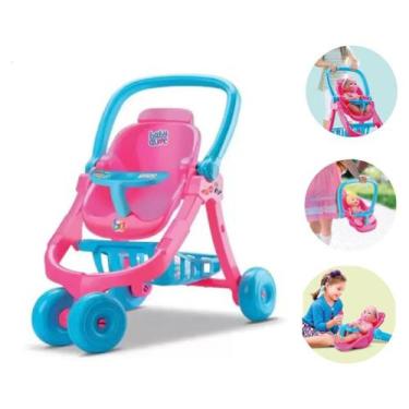 Imagem de Carrinho Boneca Reborn 3x1 Desmonta Brinquedo Presente Menina - Carrin