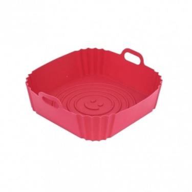 Imagem de Forma Quadrada de Silicone Vermelho 21 Cm - Allmix - All Mix, Único