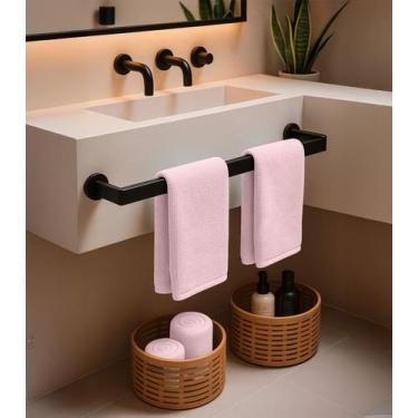 Imagem de Kit 2 Toalhas De Rosto De Algodão Rovitex Home Rosa, UN, Rosa