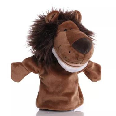 Imagem de Fantoche Leão de Pelúcia 25cm  Brinquedo Educativo e Divertido - wb
