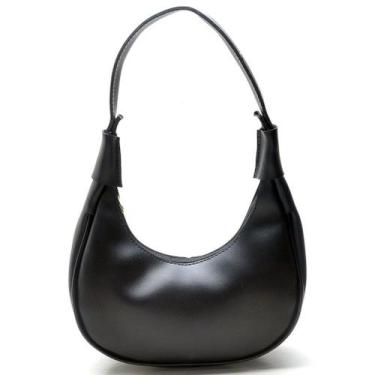 Imagem de Bolsa Feminina Meia Lua Branca Pequena skybag Estilosa - oem, Preto