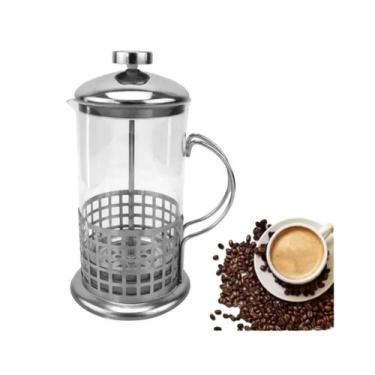 Imagem de Prensa Francesa Cafeteira Chaleira Vidro E Aço Inox 800 Ml 7 Xicaras -