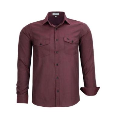 Imagem de Camisa Social Amil Masculina Dois Bolsos Manga Longa Comfort 1852 - AM