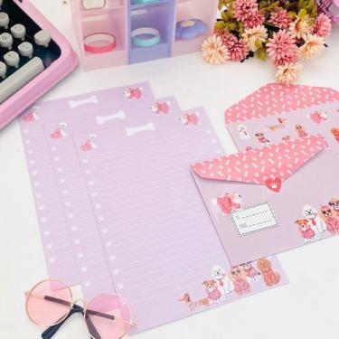 Imagem de Kit Papeis de Carta com Envelopes La Palomita - Desfile Pets - BUENDIA