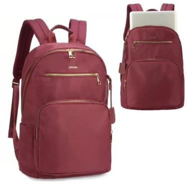 Imagem de Mochila Escolar De Costas Reforçada Up4you Feminina Vinho