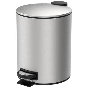 Imagem de Lixeira com Pedal e Balde Spin 20 Litros Aço Inox Escovado - Brinox