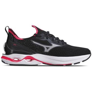 Imagem de Tênis Mizuno Wave Mirai 6 Feminino, 35, Preto, Rosa choque