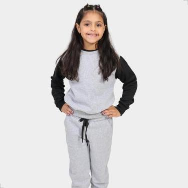 Imagem de Moletom Infantil Careca Básico Duo Blusa Algodão Macio - Tech Malhas, 