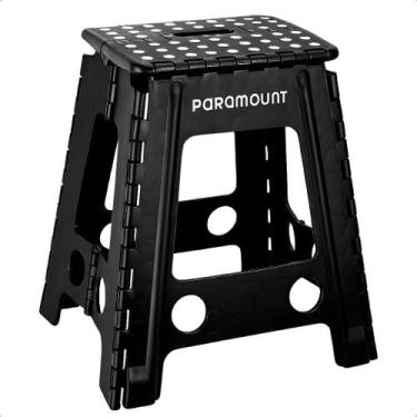 Imagem de Banqueta Escada Dobrável 1 Degrau 45cm 150kg Paramount, Preto