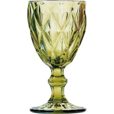 Imagem de Taça Avulsa 350ml de Vidro Diamond Verde - Lyor