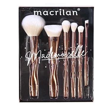 Imagem de Kit ED004 com 6 pincéis para maquiagem Mademoiselle, Macrilan