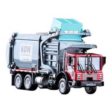 Imagem de MERIGLARE Brinquedo de caminhão, brinquedo sensorial de desenvolvimento precoce, engenharia de carros, brinquedos de caminhão de lixo para crianças meninos de 4, Cinza