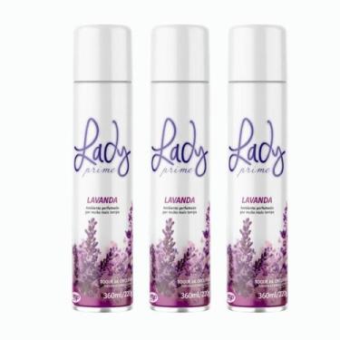 Imagem de Kit 3 Odorizador de Ambientes 360ml Lady Prime Lavanda - My Place