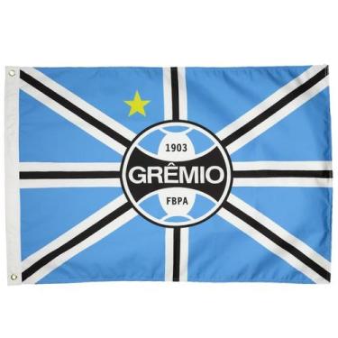 Imagem de Bandeira Oficial do Grêmio 256 x 180 cm - 4 Panos - JC Flamulas