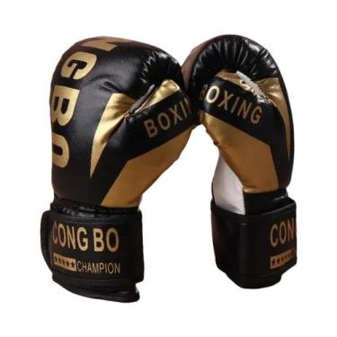 Imagem de Luvas De Boxe Para Treinamento De Muay Thai MMA Karate Em Couro PU Res