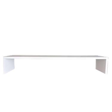 Imagem de Suporte Monitor Base Gamer Para Mesa 15x90x20cm MDF Branco - Instaloja